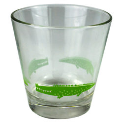Scion Crocodile Glass Tumbler, Green